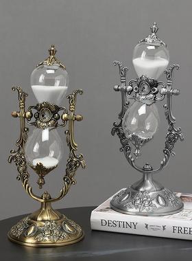 复古创意金属沙漏计时器家居客厅工艺品装饰摆件送男生女友礼品