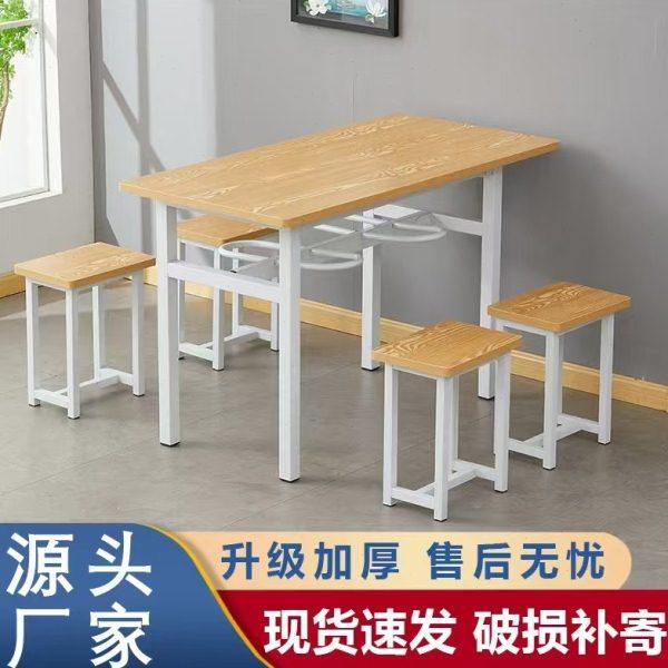 学校食堂餐桌椅组合餐厅公司职工员工面馆挂凳组合经济型,住宅家具,不锈钢/PVC餐桌,淘宝优惠券,粉丝福利购,淘宝优惠卷