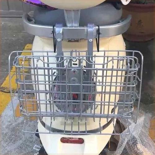 电动车后置车筐自行车前置挂篮收纳头盔雨衣放杂物可折叠防水加粗