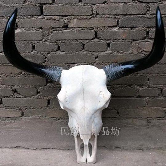 牦牛头骨工艺品动物挂件酒吧KTV创意牛头骨标本壁挂壁饰墙上装饰