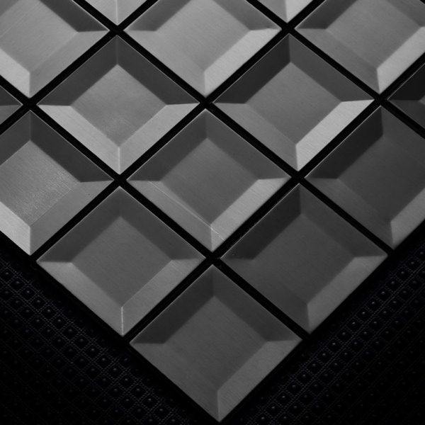 名玛汇黑色哑光拉丝金属不锈钢马赛克瓷砖背景墙凹凸立体网红墙砖,家装主材,马赛克,淘宝优惠券,粉丝福利购,淘宝优惠卷