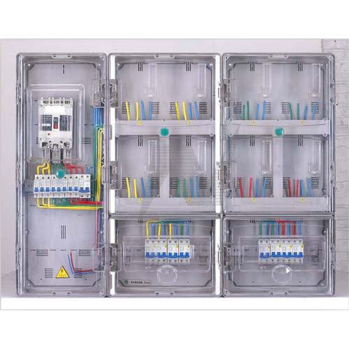 国网单相8表位防水表箱单相塑料电表箱电表箱成套配电箱开关柜箱