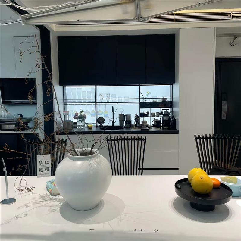 金属不锈钢铝合金厨房发光红酒杯置物架台面落地调料餐边展示吊柜