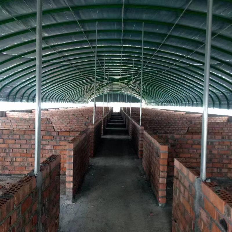 养殖大棚骨架牛棚羊圈猪舍鹅兔养鸡场热镀锌包塑椭圆管全套温室