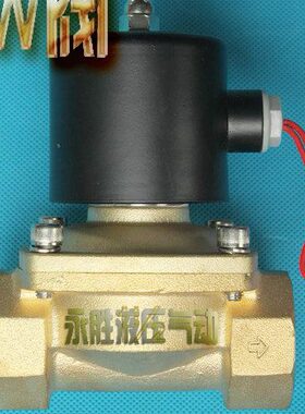 气动元件2W山耐斯型电磁阀常闭水阀铜体铜线2W-500-50接口G2