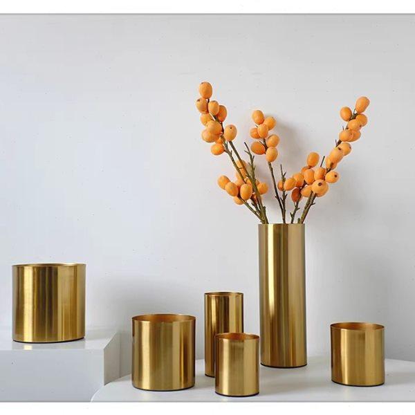 金属仿黄铜花器北欧风格家居装饰品轻奢样板间摆件花艺,家居饰品,花瓶,淘宝优惠券,粉丝福利购,淘宝优惠卷
