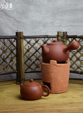 中式禅意复古小篱笆隔断屏风栅栏茶台桌面茶室装饰品摆件摄影道具