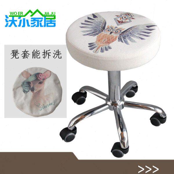 美发转椅纹绣升降椅美容椅子旋转美甲化妆靠背圆凳技师滑轮大工椅
