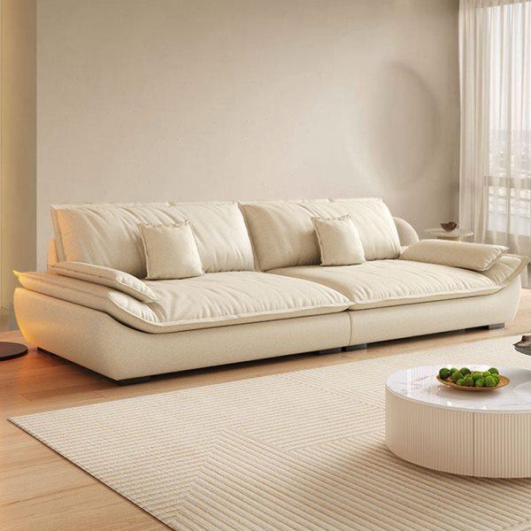 意式奶油风科技布沙发客厅小户型现代简约轻奢超宽座帆船沙发直排,住宅家具,布艺沙发,淘宝优惠券,粉丝福利购,淘宝优惠卷