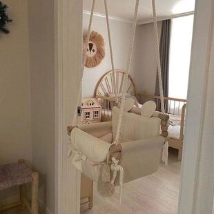 卧室小秋千吊床室内可睡房间吊床卧室小吊椅婴儿摇篮秋千儿童吊椅