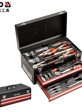 YATO易尔拓家用多功能金属抽屉式工具箱80件套工具箱组套YT-38951