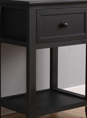 黑色实木40床头柜酒店公寓小户型边角收纳置物柜简约简易时尚包邮