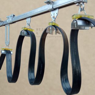 C30异型轨中间滑车C型钢导轨头车尾车C30C32 C40吊瓦电缆滑车滑轮