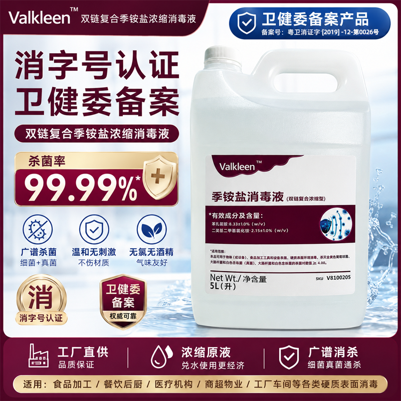 Valkleen复合双链季铵盐消毒液