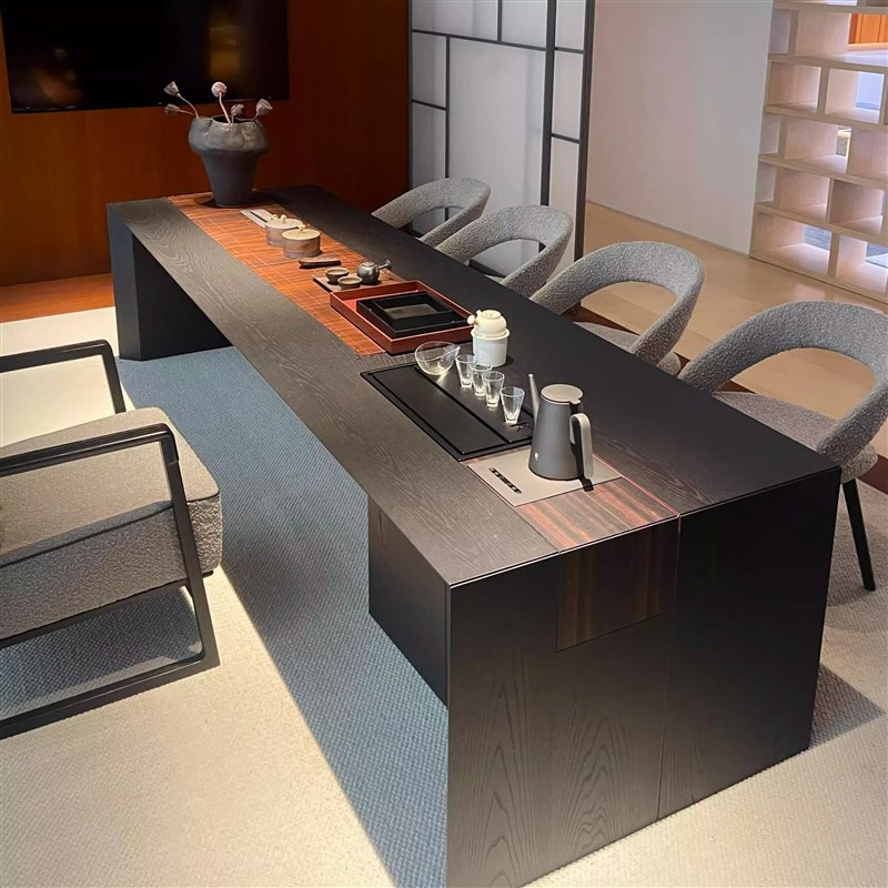 新中式实木高端家用客厅茶桌2025G新款无相茶室茶台办公室泡茶桌