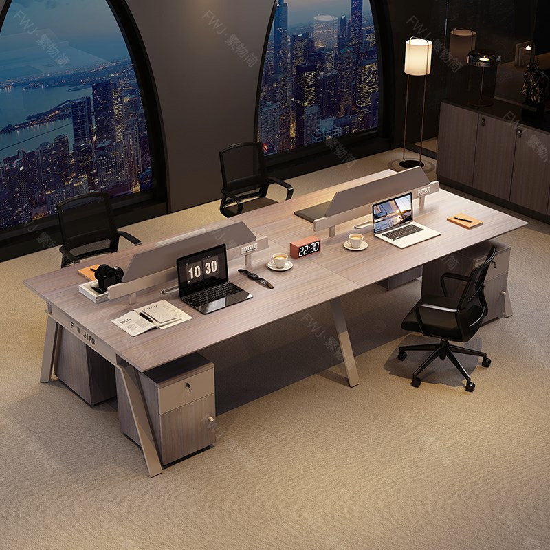 大型办公室职员办公桌椅p组合8/10/12人位简约现代员工屏风工作位