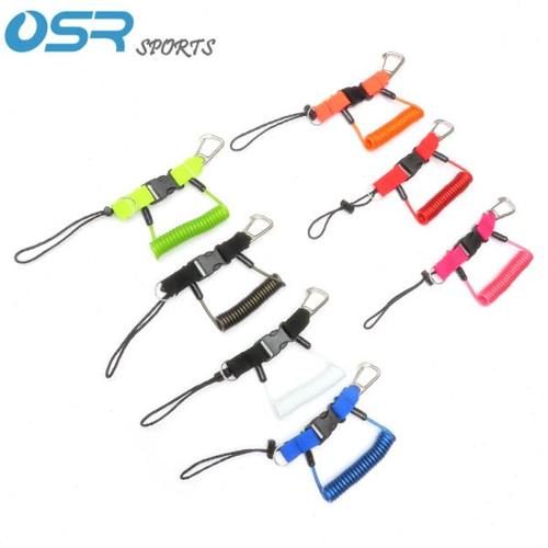 潜水防丢绳水下相机弹簧绳单反防水壳失手绳不锈钢快卸挂扣安全绳