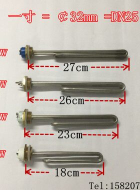 一寸 桑拿 豆浆机 电加热管DN25暖气片电加热管220V1KW2KW3KW4KW