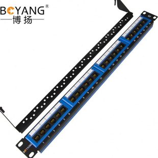 博扬 超五类非屏蔽24口网络配线架19机架式1U机柜配线架BY-5E-24X