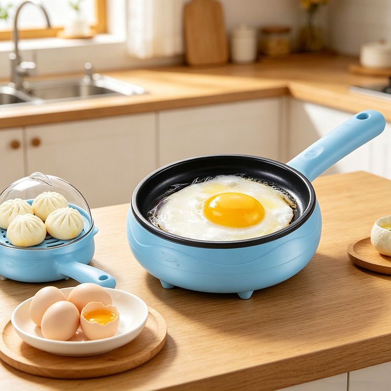 电煎蛋锅插电自动断电不粘锅家用小型鸡蛋煎锅平底锅蒸蛋器煮蛋器