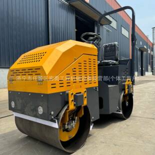 跨境路面座驾式小型压路机全液压震动压实机工程路面管沟碾压机