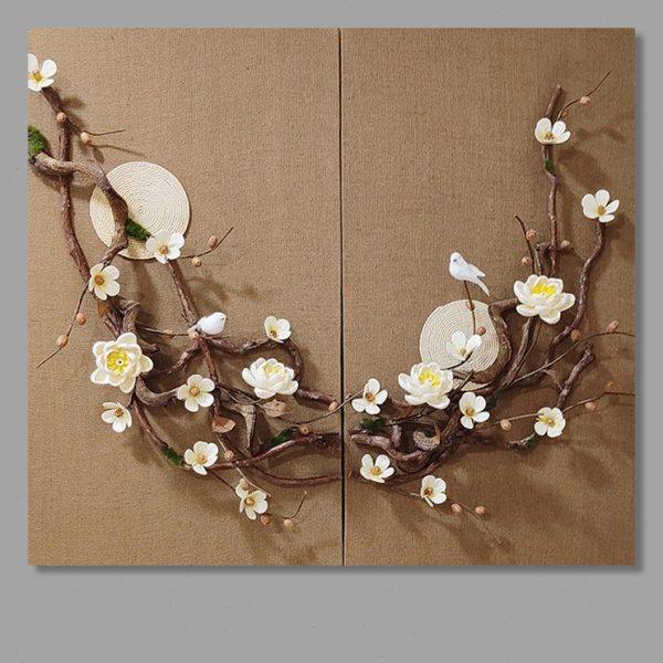 花好月圆立体花艺装饰画禅意新中式家居壁饰挂件干花玄关民宿墙饰,家居饰品,壁饰,淘宝优惠券,粉丝福利购,淘宝优惠卷