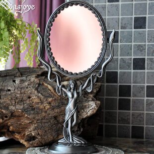 弗丽嘉欧式复古翻转台镜子双面创意可爱小台式公主化妆镜梳妆镜
