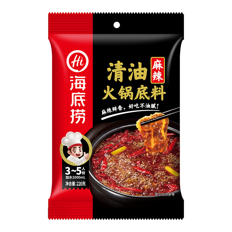 筷手小厨海底捞火锅底料清油220g图片