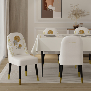 全包餐桌椅子餐椅套罩四季 弧形椅子套垫子靠背一体2024新款 通用