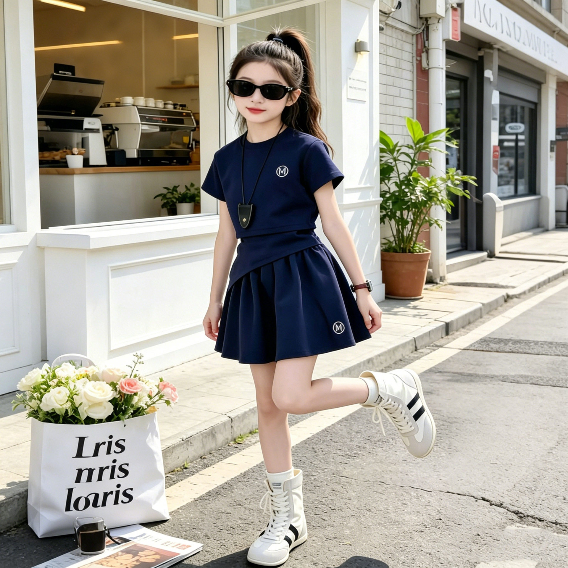 女童2026新款夏套装超火大童女装夏季今年流行爆款儿童短袖短裙子