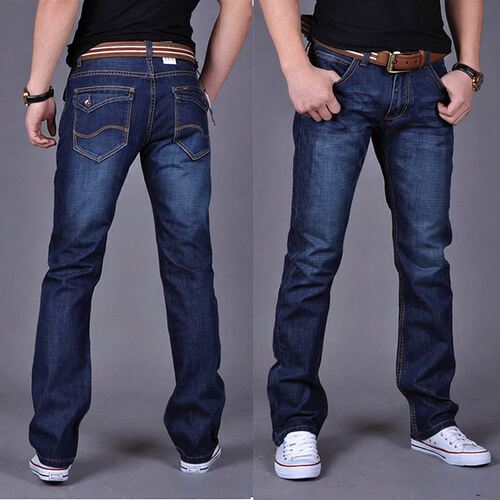 Pants Biker Trousers For Men Cool Jeans Mens Clothes White
