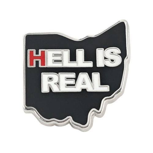 Hell Is Real 俄亥俄州轮廓珐琅胸针金属徽章