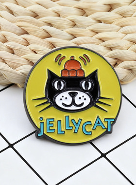 jellycat吉利猫珐琅胸针可爱卡通猫徽章衣服背包装饰配饰