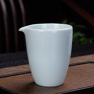 影青瓷公道杯陶瓷大号茶海简约分茶器功夫茶具配件家用匀杯公平杯