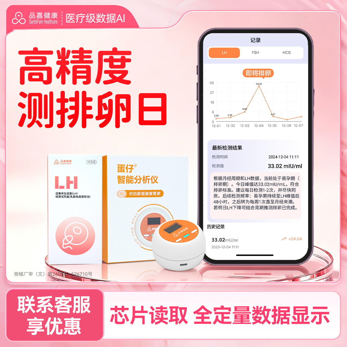 品嘉排卵检测试剂LH测排卵图片