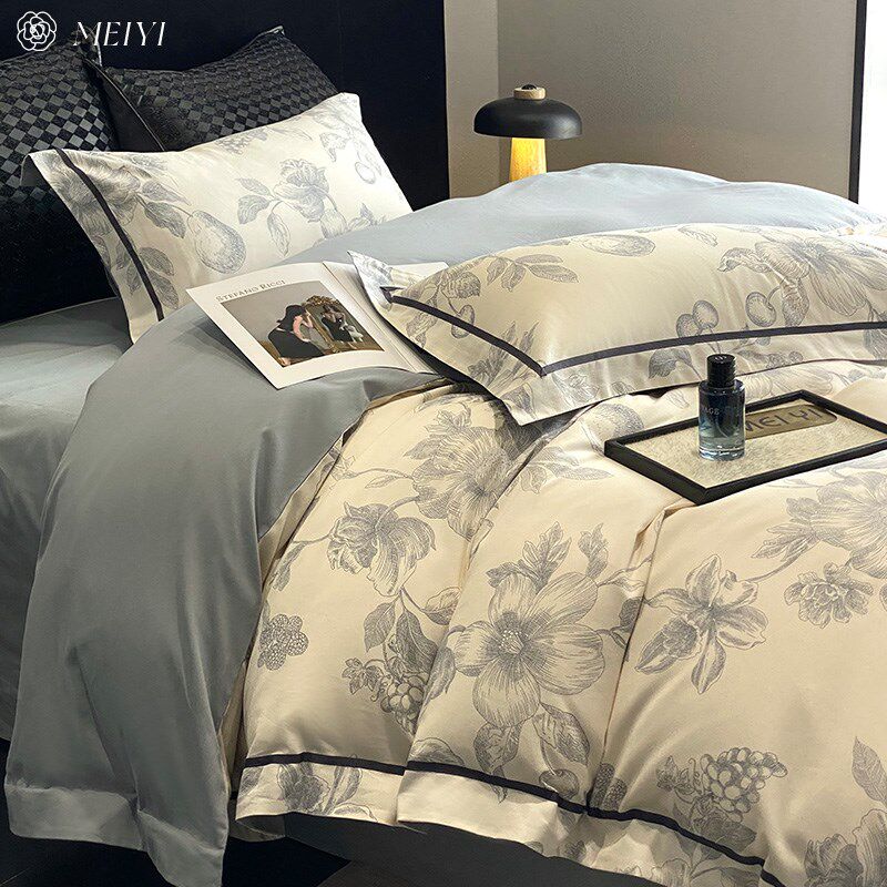 田园风秋冬裸睡全棉磨毛100S床单四件套纯棉印花被套加厚床上用品