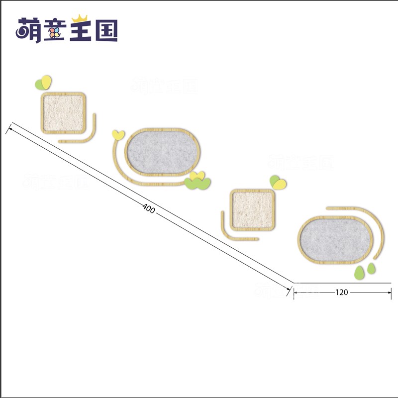 幼儿园环创楼梯间走廊过道墙面装饰文化墙简约风自然主题