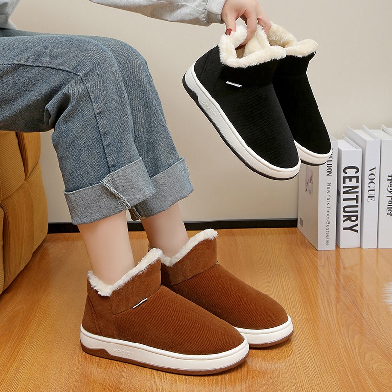 男士棉拖鞋男款冬季包跟居家居室内保暖防水大码毛棉鞋女款秋冬天