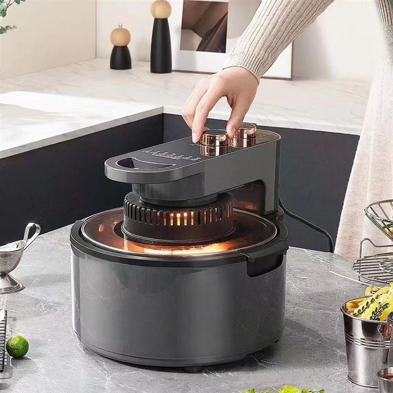 新本多功能空气炸锅家用大容量薯条机可视化智能电炸锅油烟烤箱无