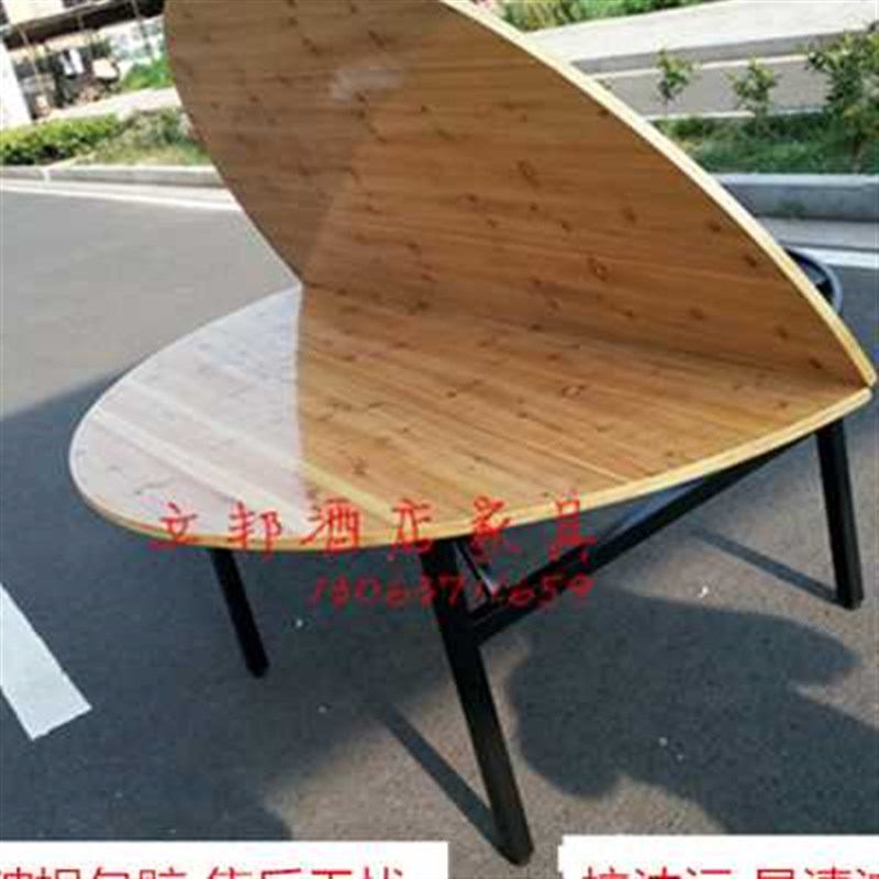 实木1.4米1.5米1.8米2米2.4米杉木酒店饭店折叠大圆桌面玻璃转盘