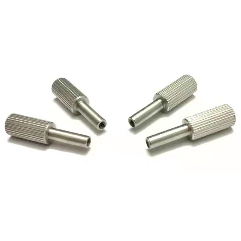 订制滚花销钉手拧螺丝 自动车床螺母加工 铆钉 滚花轴加工