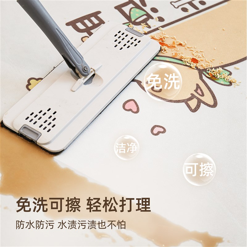 厨房地垫pvc防滑防油r可擦免洗专用地毯家用地面防水耐脏整铺垫子