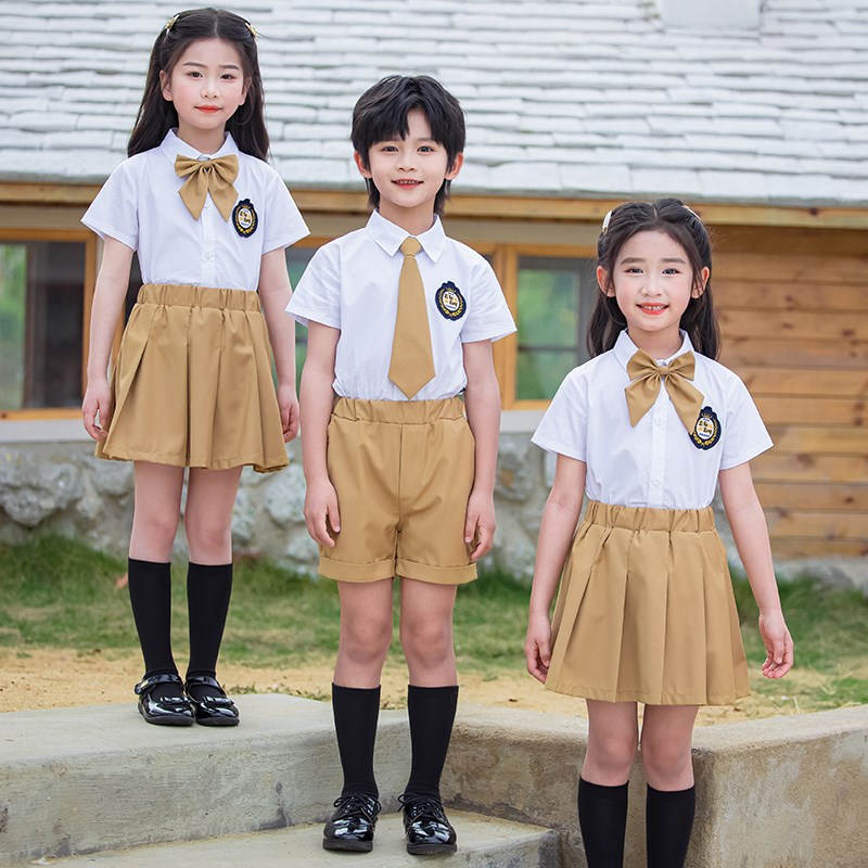 幼儿园园服夏装英伦学院风儿童校服套装小学生班服夏季毕业照六一