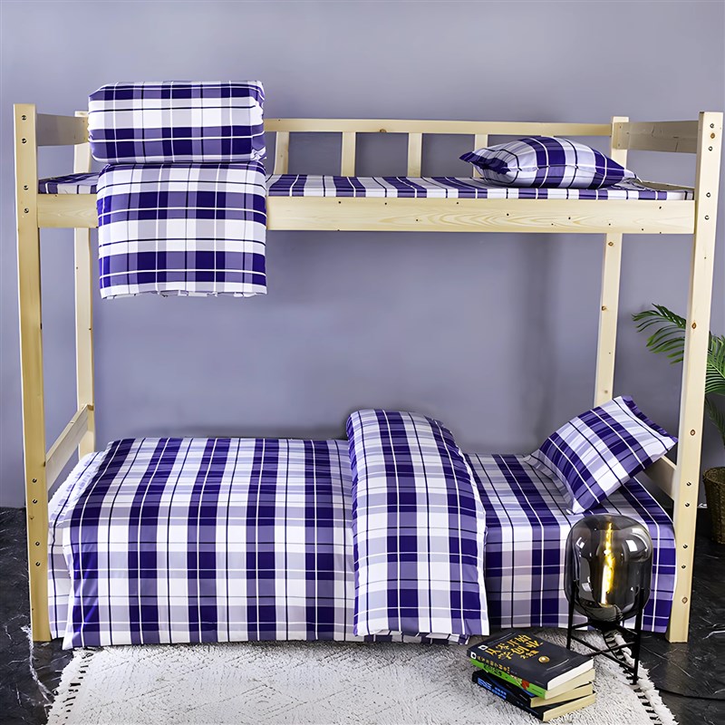 大学生宿舍三件套大学生初高中生棉花被褥六件套全棉床单被套