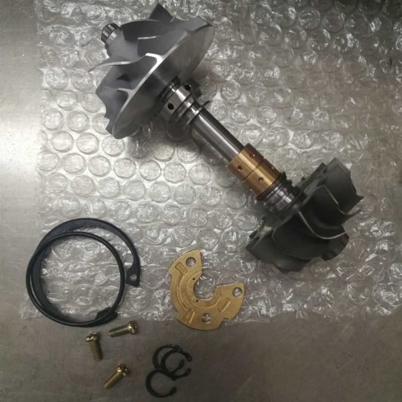 涡轮增压器转子轴涡m轮轴叶轮修理包轴封卡簧挡油环胶圈止推片等
