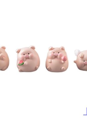 肥嘟嘟小猪装饰摆件车载迷你装饰猪猪品可爱车内饰品桌面办公新款