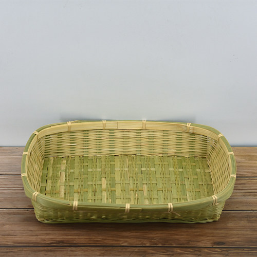 竹编筐水果筐摆放篮小竹筐簸箕竹编框竹编篮箩筐收纳篮水果篮