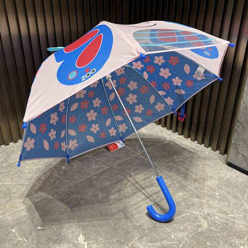 新2024日系卡通儿童长柄雨伞手动幼儿园中小童轻便可爱安全晴雨伞
