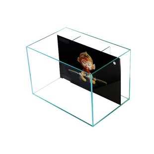 鑫九韵玻璃背板背滤缸鱼缸金晶超白缸过滤鱼缸免换水小型鱼缸