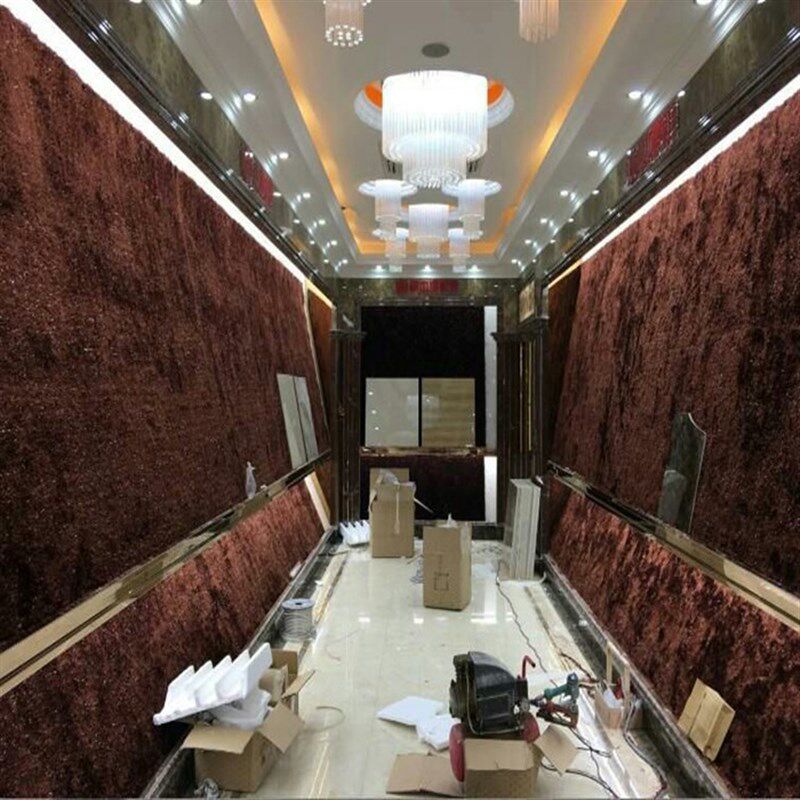 加密韩国丝地毯亮丝展厅满铺现代客厅装修瓷砖店背V景美逢装饰地